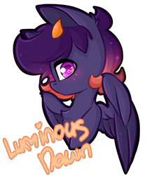 Size: 500x575 | Tagged: safe, artist:ashee, oc, oc only, oc:luminous dawn, species:pegasus, species:pony, heart eyes, horns, male, simple background, solo, transparent background, wingding eyes