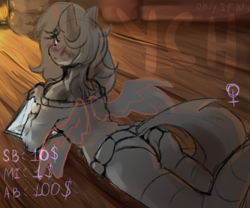 Size: 3000x2500 | Tagged: safe, artist:tigra0118, species:anthro, advertisement, any race, commission, female, looking at you, lying down, lying on the ground, my little pony, your character here