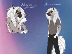 Size: 1280x975 | Tagged: safe, artist:dementra369, oc, oc only, oc:rin frost, species:anthro, species:earth pony, species:pony, hands in pockets, male, solo