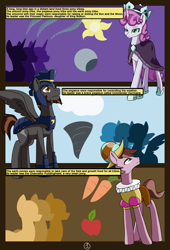 Size: 4750x7000 | Tagged: safe, artist:chedx, species:earth pony, species:pegasus, species:pony, species:unicorn, comic:mlp old tales, absurd resolution, adventure, chancellor puddinghead, comic, commander hurricane, earth pony tribe, fanfic, fantasy, female, male, mare, pegasus tribe, princess platinum, stallion, unicorn tribe