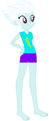 Size: 714x1761 | Tagged: safe, artist:jawsandgumballfan24, character:fleetfoot, my little pony:equestria girls, barefoot, clothing, equestria girls-ified, feet, female, shorts, simple background, solo, white background
