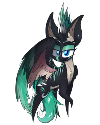 Size: 2000x2485 | Tagged: safe, artist:dragonpone, derpibooru original, oc, oc only, oc:alpine apotheon, species:pegasus, species:pony, 2019 community collab, derpibooru community collaboration, body markings, chest fluff, ear fluff, feathered mane, female, lidded eyes, looking at you, mare, mohawk, one wing out, raised hoof, simple background, smiling, solo, transparent background