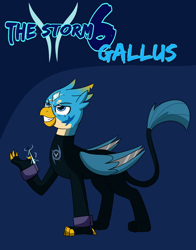 Size: 2000x2550 | Tagged: safe, alternate version, artist:chedx, character:gallus, species:griffon, comic:the storm kingdom, my little pony: the movie (2017), adventure, alternate hairstyle, alternate timeline, alternate universe, bodysuit, comic, crystal of light, fantasy, male, mind control, solo, the storm 6, the storm six