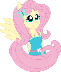 Size: 2258x2656 | Tagged: safe, artist:sugar-loop, character:fluttershy, g4, my little pony: equestria girls, my little pony:equestria girls, clothing, cute, female, geode of fauna, magical geodes, ponied up, shyabetes, simple background, smiling, solo, transparent background