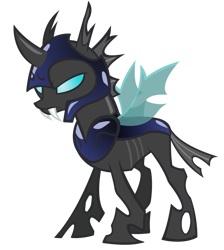 Size: 845x945 | Tagged: safe, artist:durpy, species:changeling, episode:a canterlot wedding, g4, my little pony: friendship is magic, armor, changeling officer, helmet, scowl, simple background, solo, transparent background, vector