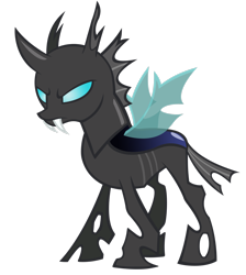 Size: 2316x2589 | Tagged: safe, artist:durpy, species:changeling, episode:a canterlot wedding, g4, my little pony: friendship is magic, scowl, simple background, solo, transparent background, vector