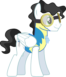 Size: 6000x7013 | Tagged: safe, artist:chainchomp2, character:starry eyes, species:pegasus, species:pony, episode:wonderbolts academy, absurd resolution, background pony, clothing, goggles, male, simple background, solo, stallion, transparent background, uniform, vector, wingpony badge, wonderbolt trainee uniform
