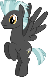 Size: 6000x9485 | Tagged: safe, alternate version, artist:chainchomp2, character:thunderlane, species:pegasus, species:pony, episode:wonderbolts academy, absurd resolution, flying, male, simple background, solo, stallion, transparent background, vector