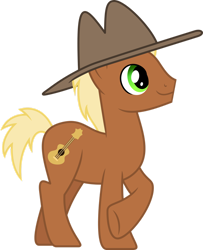 Size: 1600x1971 | Tagged: safe, artist:chainchomp2, character:meadow song, species:earth pony, species:pony, episode:the last roundup, g4, my little pony: friendship is magic, background pony, clothing, cowboy hat, hat, male, simple background, solo, stallion, transparent background, vector