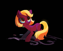 Size: 700x565 | Tagged: safe, artist:tomatocoup, oc, oc only, species:earth pony, species:pony, black background, female, mare, simple background, solo