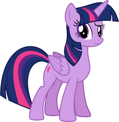 Size: 5849x6000 | Tagged: safe, artist:chainchomp2, character:twilight sparkle, character:twilight sparkle (alicorn), species:alicorn, species:pony, episode:twilight time, g4, my little pony: friendship is magic, .svg available, absurd resolution, female, mare, raised eyebrow, simple background, solo, transparent background, vector