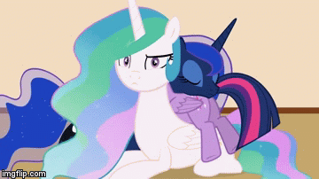Size: 360x202 | Tagged: safe, artist:forgalorga, character:princess celestia, character:princess luna, character:twilight sparkle, character:twilight sparkle (alicorn), species:alicorn, species:pony, :<, animated, annoyed, behaving like a cat, cute, cutelestia, eyes closed, female, frown, glare, imgflip, lidded eyes, looking at you, lunabetes, mare, missing accessory, plot, pony pile, princess celestia is not amused, princess pile, prone, sleeping, smiling, trio, twiabetes, underhoof, wide eyes, your little pets