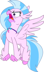 Size: 6739x10997 | Tagged: safe, artist:n0kkun, character:silverstream, species:hippogriff, episode:what lies beneath, g4, my little pony: friendship is magic, angry, cute, diastreamies, faec, female, madorable, png, simple background, solo, transparent background, vector
