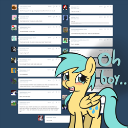 Size: 750x750 | Tagged: safe, artist:datahmedz, character:sunshower raindrops, species:pony, ask, female, raindropsanswers, solo, tumblr