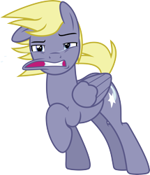 Size: 5153x6000 | Tagged: safe, artist:chainchomp2, species:pegasus, species:pony, episode:slice of life, g4, my little pony: friendship is magic, .svg available, absurd resolution, background pony, faec, male, narrowed eyes, raised hoof, simple background, solo, stallion, stormfeather, transparent background, vector, windswept mane