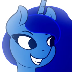 Size: 512x512 | Tagged: safe, artist:eqamrd, character:princess luna, species:alicorn, species:pony, bust, cute, female, grin, smiling, solo