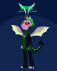 Size: 4000x5000 | Tagged: safe, alternate version, artist:chedx, character:spike, species:dragon, comic:the storm kingdom, my little pony: the movie (2017), alternate timeline, alternate universe, bad end, bodyguard, bodyguard spike, bodysuit, brainwashed, clothing, comic, crystal of light, evil, mind control, parallel universe, suit, the bad guy wins, winged spike