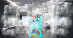 Size: 1235x647 | Tagged: safe, artist:jawsandgumballfan24, character:rainbow dash, oc, oc:ethan, species:alicorn, species:pegasus, species:pony, alicorn oc, canon x oc, irl, photo, ponies in real life, pony creator, shipping