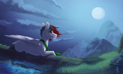Size: 1768x1078 | Tagged: safe, artist:silentwulv, oc, oc only, species:pegasus, species:pony, commission, male, solo, stallion