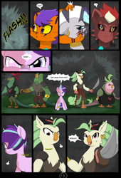 Size: 4750x7000 | Tagged: safe, alternate version, artist:chedx, character:captain celaeno, character:starlight glimmer, character:zecora, species:abyssinian, species:pony, species:unicorn, species:zebra, comic:the storm kingdom, my little pony: the movie (2017), adventure, alternate hairstyle, alternate timeline, alternate universe, black paw, cat, comic, parallel universe, scar, the bad guy wins, the black paw warlocks
