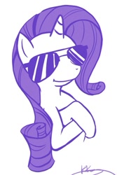 Size: 443x665 | Tagged: safe, artist:bunnimation, character:rarity, species:pony, species:unicorn, g4, female, mare, photoshop, simple background, smug, smugity, solo, sunglasses, swag, white background