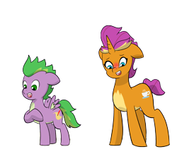 Size: 5668x4938 | Tagged: safe, artist:chedx, character:smolder, character:spike, species:pegasus, species:pony, species:unicorn, comic:claws and hooves, blushing, cup, cutie mark, female, filly, foal, not scootaloo, ponified, ponified smolder, ponified spike, quill, scroll, shocked, species swap, stressed, teacup