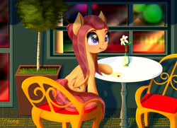 Size: 6300x4550 | Tagged: safe, artist:darksly, character:whirlwind romance, species:pegasus, species:pony, absurd resolution, background pony, female, las pegasus resident, mare, smiling, solo, table