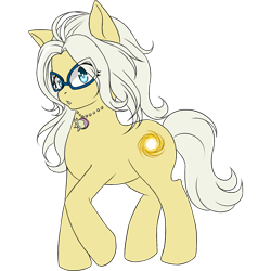 Size: 1000x1000 | Tagged: safe, artist:cdv, artist:sweeteater, derpibooru original, oc, oc only, oc:azha magna, species:earth pony, species:pony, 2020 community collab, derpibooru community collaboration, female, glasses, looking at you, simple background, solo, transparent background