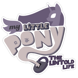 Size: 894x894 | Tagged: safe, artist:chedx, edit, comic:mlp the untold life, comic, fanfic art, logo, logo edit, no pony, simple background, transparent background