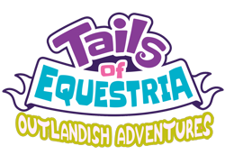 Size: 1600x1100 | Tagged: safe, artist:chedx, oc, comic:toe outlandish adventures, comic, fanfic, fantasy, logo, simple background, tails of equestria, transparent background