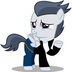 Size: 869x881 | Tagged: safe, artist:chrzanek97, artist:jawsandgumballfan24, edit, character:rumble, species:pegasus, species:pony, 50's fashion, 50s, clothing, colt, greaser, jacket, jeans, leather jacket, male, pants, simple background, transparent background