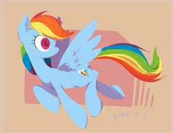 Size: 2580x1977 | Tagged: safe, artist:noupu, character:rainbow dash, species:pegasus, species:pony, cute, female, looking back, mare, rainbow dash day, solo