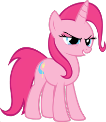 Size: 1920x2187 | Tagged: safe, artist:durpy, edit, character:pinkie pie, character:trixie, female, fusion, ponyar fusion, recolor, simple background, solo, transparent background, vector, vector edit