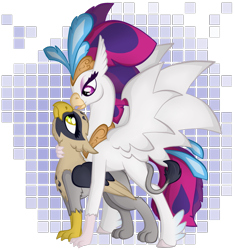 Size: 1013x1076 | Tagged: safe, artist:virenth, character:queen novo, oc, oc:nova, species:griffon, species:hippogriff, my little pony: the movie (2017), female, griffon oc, simple background, transparent background