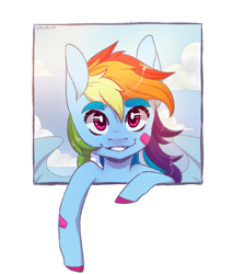 Size: 1700x2000 | Tagged: safe, alternate version, artist:silbersternenlicht, character:rainbow dash, species:pegasus, species:pony, female, simple background, solo, white background
