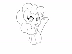 Size: 1600x1200 | Tagged: safe, artist:chedx, character:pinkie pie, species:earth pony, species:pony, bust, lineart, portrait, simple background, white background