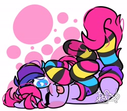 Size: 3000x2622 | Tagged: safe, artist:befishproductions, oc, oc only, oc:techy twinkle, species:pony, species:unicorn, adorasexy, clothing, cute, femae, flop, heart eyes, sexy, simple background, socks, solo, striped socks, tongue out, upside down, white background, wingding eyes
