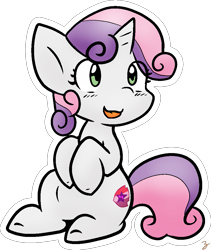 Size: 885x1050 | Tagged: safe, artist:zutcha, character:sweetie belle, species:pony, species:unicorn, cute, diasweetes, female, simple background, solo, transparent background