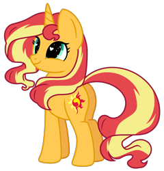 Size: 4800x5000 | Tagged: safe, artist:emeraldblast63, artist:riouku, character:sunset shimmer, species:pony, species:unicorn, absurd resolution, butt, cute, female, heart eyes, mare, shimmerbetes, simple background, solo, trace, transparent background, vector, wingding eyes