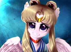Size: 4500x3250 | Tagged: safe, artist:darksly, species:pegasus, species:pony, anime, choker, clothing, ear piercing, earring, female, jewelry, magical girl, mare, piercing, sailor moon, sailor moon redraw meme, serena tsukino