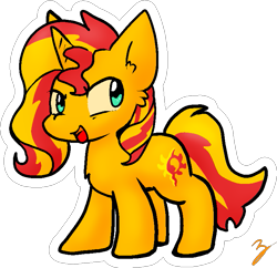 Size: 757x732 | Tagged: safe, artist:zutcha, character:sunset shimmer, species:pony, species:unicorn, female, simple background, solo, transparent background