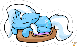 Size: 484x299 | Tagged: safe, artist:zutcha, character:trixie, species:pony, species:unicorn, basket, female, simple background, sleeping, solo, transparent background