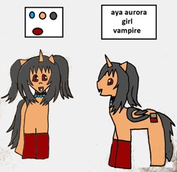 Size: 796x773 | Tagged: safe, artist:ask-luciavampire, oc, species:alicorn, species:pony, profile, tumblr, tumblr:ask-the-pony-gamers, vampire, vampony