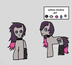 Size: 933x838 | Tagged: safe, artist:ask-luciavampire, oc, species:earth pony, species:pony, g4, goth, profile, tumblr, tumblr:ask-the-pony-gamers