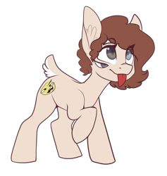 Size: 2660x2804 | Tagged: safe, artist:helemaranth, oc, oc only, species:earth pony, species:pony, g4, blep, earth pony oc, multiple eyes, raised hoof, simple background, smiling, solo, tongue out, transparent background