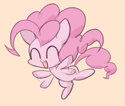 Size: 1994x1702 | Tagged: safe, artist:noupu, character:pinkie pie, species:earth pony, species:pony, g4, my little pony:pony life, cute, diapinkes, eyes closed, female, open mouth, solo