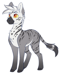 Size: 2288x2870 | Tagged: safe, artist:silkensaddle, oc, species:pony, species:zebra, g4, simple background, solo, white background