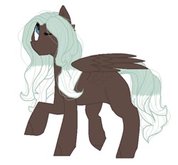 Size: 636x591 | Tagged: safe, artist:helemaranth, oc, oc only, species:pegasus, species:pony, g4, one eye closed, pegasus oc, raised hoof, simple background, solo, white background, wings, wink
