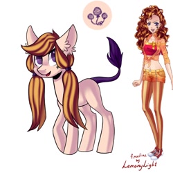 Size: 1024x1024 | Tagged: safe, artist:helemaranth, base used, oc, oc only, species:earth pony, species:human, species:pony, g4, clothing, duo, ear fluff, earth pony oc, humanized, signature, simple background, white background