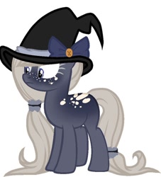 Size: 549x604 | Tagged: safe, artist:helemaranth, oc, oc only, species:earth pony, species:pony, g4, clothing, earth pony oc, hat, simple background, solo, white background, witch hat